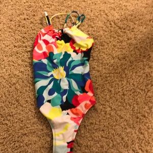 GAP bright color floral bathing suit.